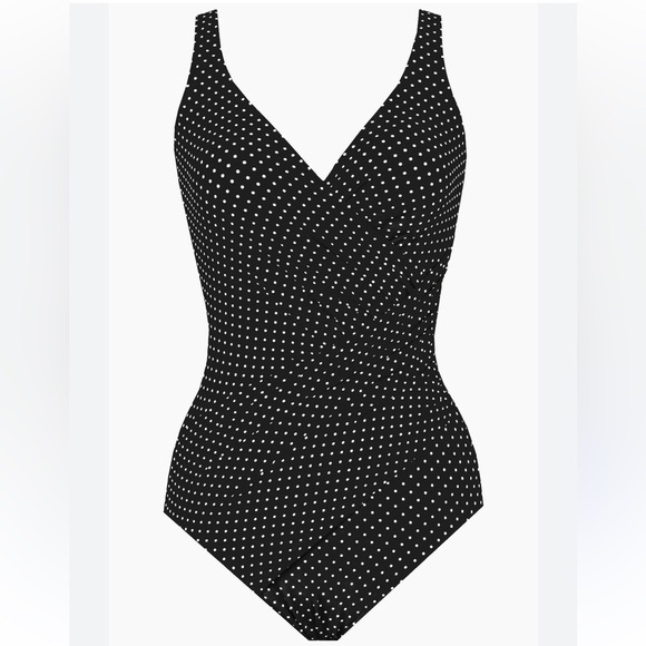 Miraclesuit Polka Dot Oceanus One Piece in Pin Point Size 10 - Picture 1 of 5